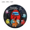 10People Among Game Us Birthday Party Decoration Tableware Disposable Plates Balloons Set Baby Shower Party Supplies 3 - Among Us Merch