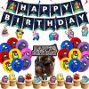 40 81 Pcs Cartoon Among Game Us Theme Kids Boy Birthday Decoration Party Baby Shower Event 4 - Among Us Merch