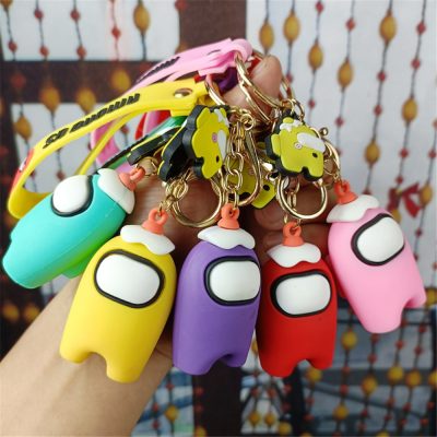 Among Us Game Anime Keychain Figure Bag Accessories Hanging Ornaments Key Chain Pendant Cartoon Dolls Children - Among Us Merch
