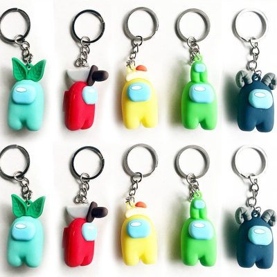Among Us Space Alien Q Version Doll Keychain Cartoon Cute Children Toy Keyring Backpack Pendant Bag - Among Us Merch