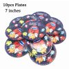 Cartoon Among Game Theme Birthday Supplies Tablecloth Paper Plate Cup Straw Banner Balloon Party Decoration Set 5 - Among Us Merch