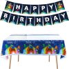 Cartoon Among Game Us Tablecloth Party Supplies Table Cover Banner Baby Shower Happy Birthday Decorations Free - Among Us Merch