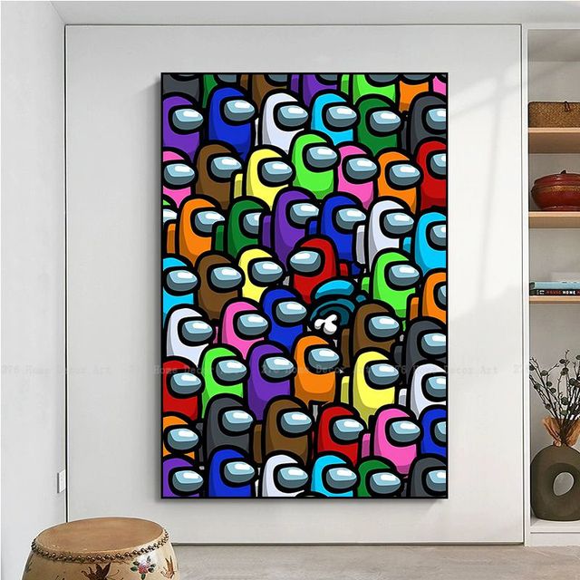 Cartoon Game A Among We Classic Anime Poster Whitepaper Prints Posters Artwork Vintage Decorative Painting.jpg 640x640 1 - Among Us Merch