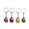 Game Among Us Keychain for Men Women 2023 New Fashion Metal Enamel Keyring Car Backpack Key - Among Us Merch