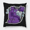 Purple Impostor Trouble Throw Pillow Official Cow Anime Merch