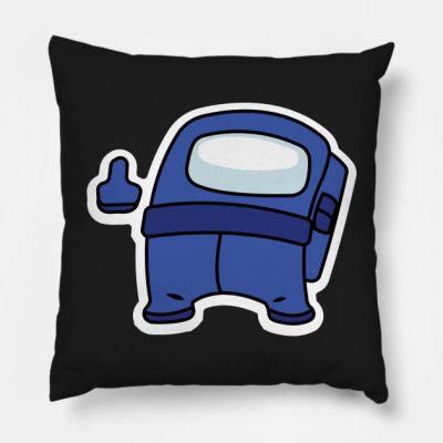 Blue Sus Sign 1 Throw Pillow Official Cow Anime Merch