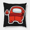 Red Sus Sign 1 Throw Pillow Official Cow Anime Merch