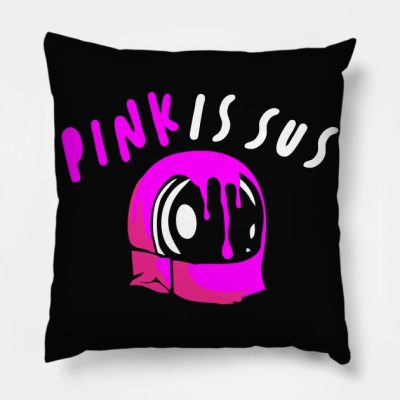 Pink Is Sus Throw Pillow Official Cow Anime Merch