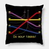 Do Your Tasks Throw Pillow Official Cow Anime Merch