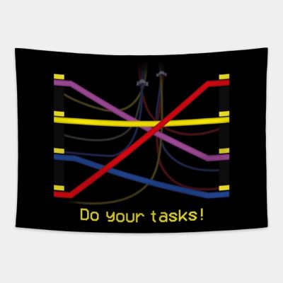 Do Your Tasks Tapestry Official Cow Anime Merch