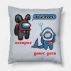 Gawr Gura And Corpse Husband Throw Pillow Official Cow Anime Merch