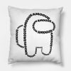 Amogus Throw Pillow Official Cow Anime Merch