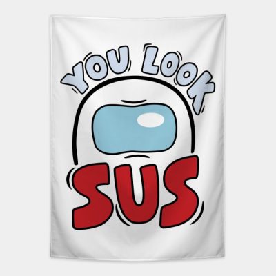 You Look Sus Graphicloveshop Tapestry Official Cow Anime Merch