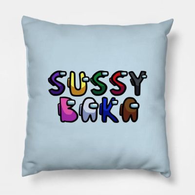 Sussy Baka Throw Pillow Official Cow Anime Merch