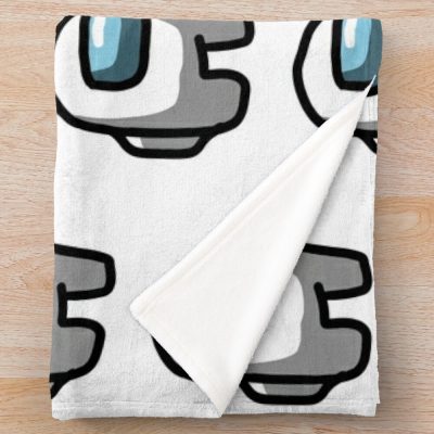 White Crewmate Throw Blanket Official Cow Anime Merch