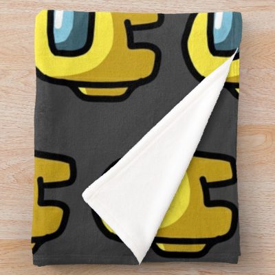 Yellow Crewmate Throw Blanket Official Cow Anime Merch