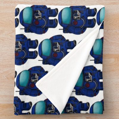 Among Us Among Us Blue Crewmate Throw Blanket Official Cow Anime Merch