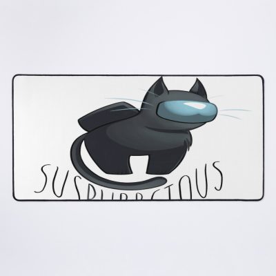 Black Suspicious Among Us Cat Mouse Pad Official Cow Anime Merch