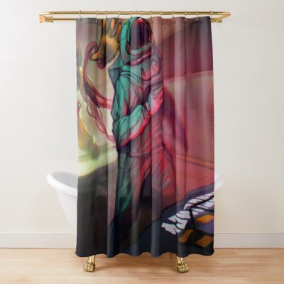 Among Us Character Shower Curtain Official Cow Anime Merch