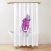 Pink Suspicious Among Us Cat Shower Curtain Official Cow Anime Merch