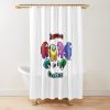 Among Us Sticker Shower Curtain Official Cow Anime Merch