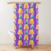 Yellow Among Us Shower Curtain Official Cow Anime Merch