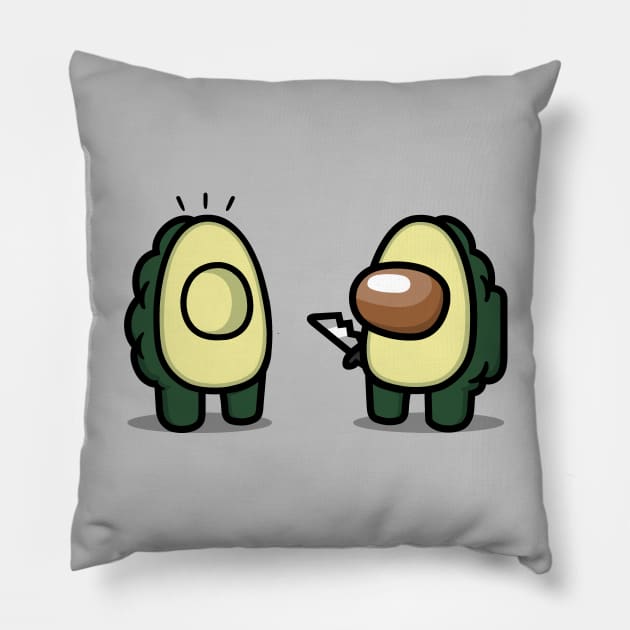 Among Us Avocado Impostor Throw Pillow - Among Us Merch