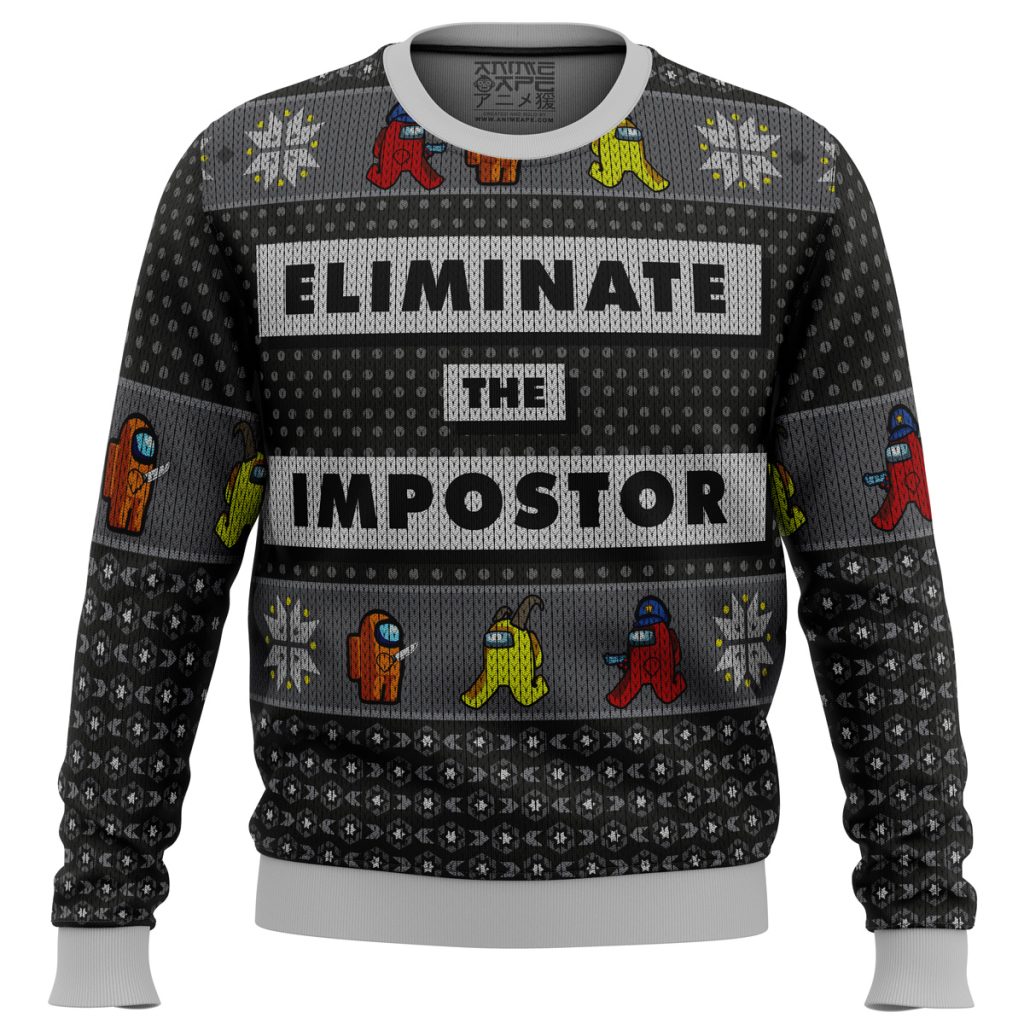 Eliminate the Impostor Among Us men sweatshirt FRONT mockup - Among Us Merch